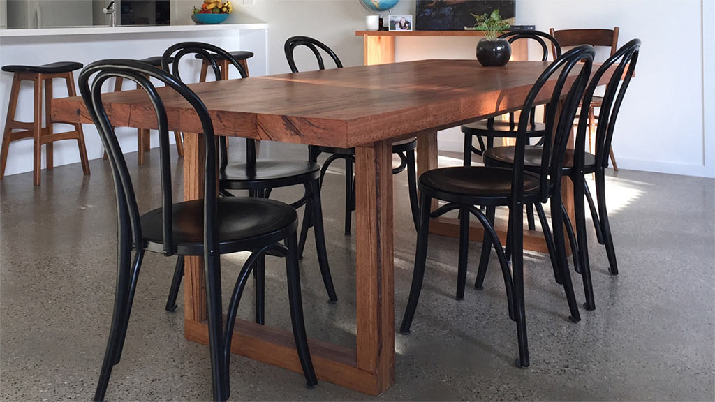Recycled timber dining table (6-seater)