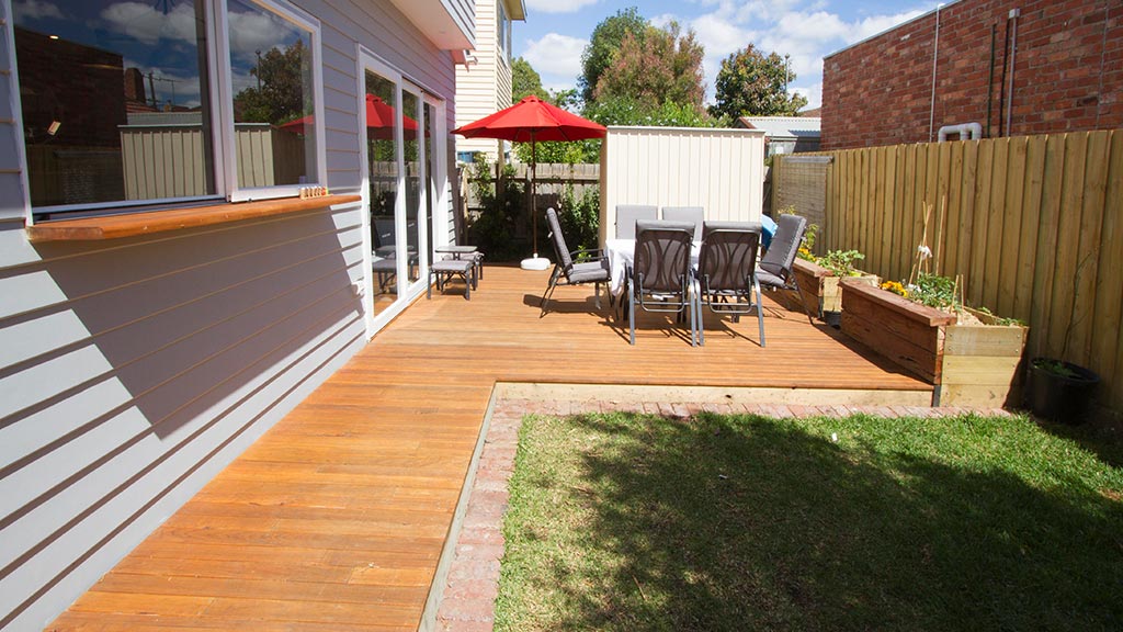 Recycled timber decking
