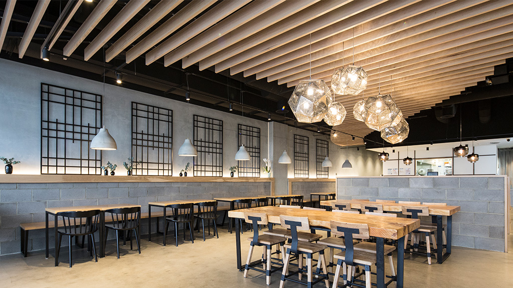 Hospitality restaurant fitout Melbourne MUN Korean Timber Revival