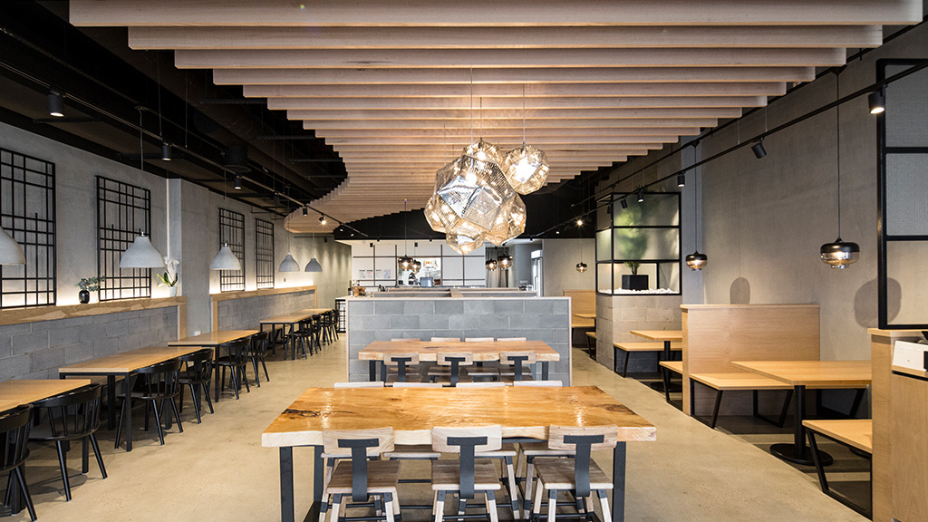 Hospitality restaurant fitout Melbourne MUN Korean Timber Revival